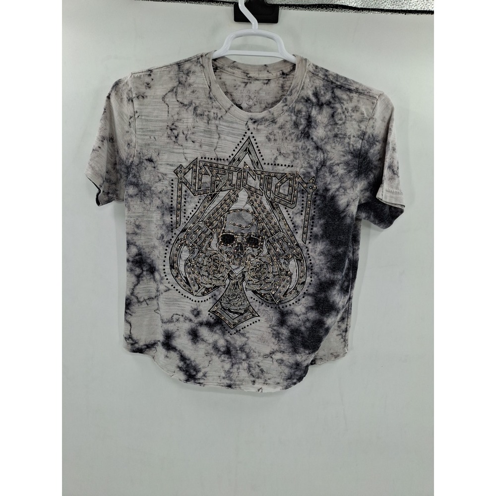Affliction T-shirt Crop‎ Top Large Bling Y2K  Ed hardy
